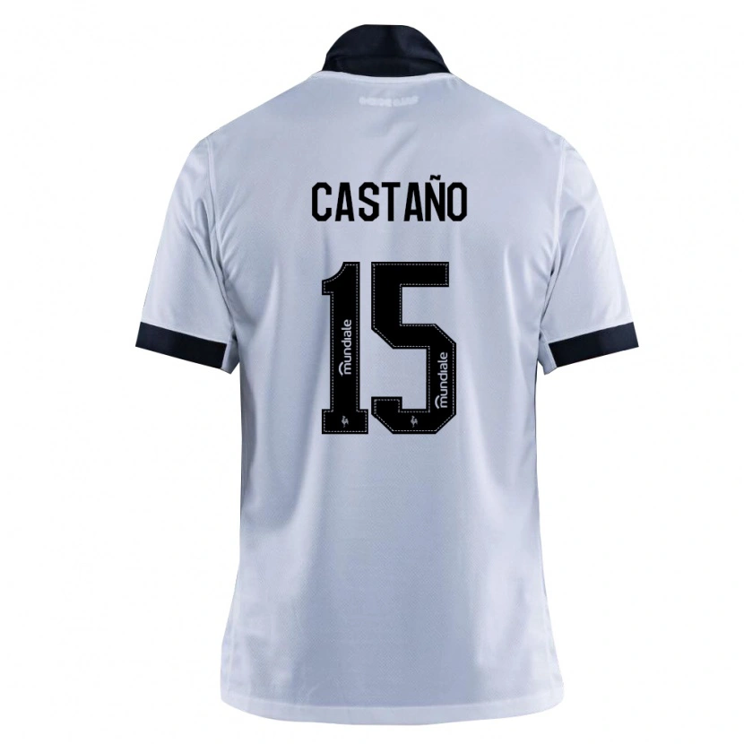 Danxen Kinderen Kevin Castaño #15 Zwart Wit Uitshirt Uittenue 2026/27 T-Shirt