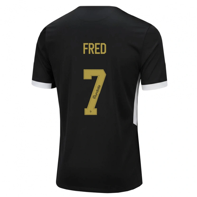 Danxen Kinderen Frederico Rodrigues De Paula Santos #7 Zwart Wit Geel Thuisshirt Thuistenue 2026/27 T-Shirt