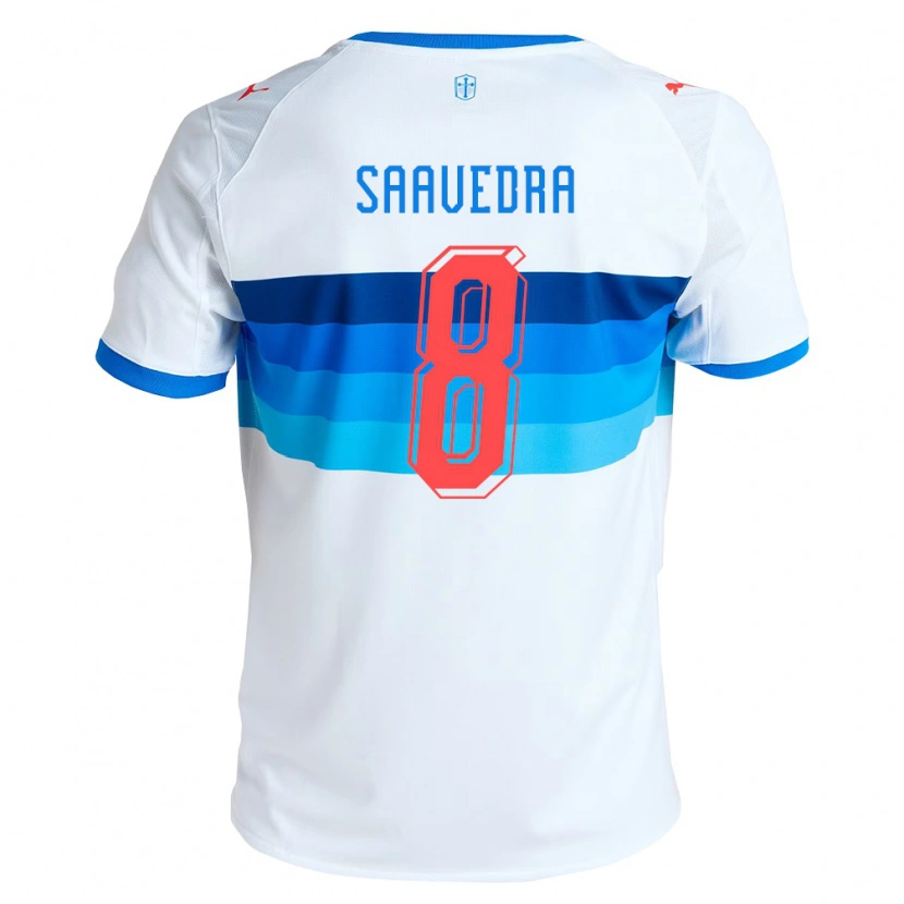 Danxen Heren Ignacio Saavedra #8 Wit Hemelsblauw Thuisshirt Thuistenue 2026/27 T-Shirt