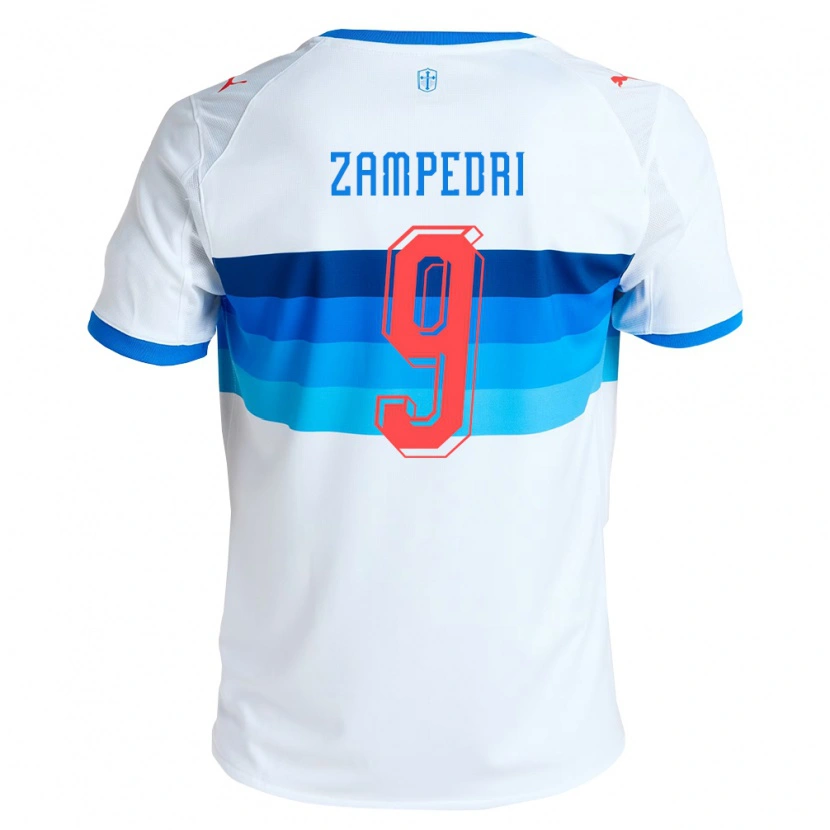 Danxen Heren Fernando Zampedri #9 Wit Hemelsblauw Thuisshirt Thuistenue 2026/27 T-Shirt
