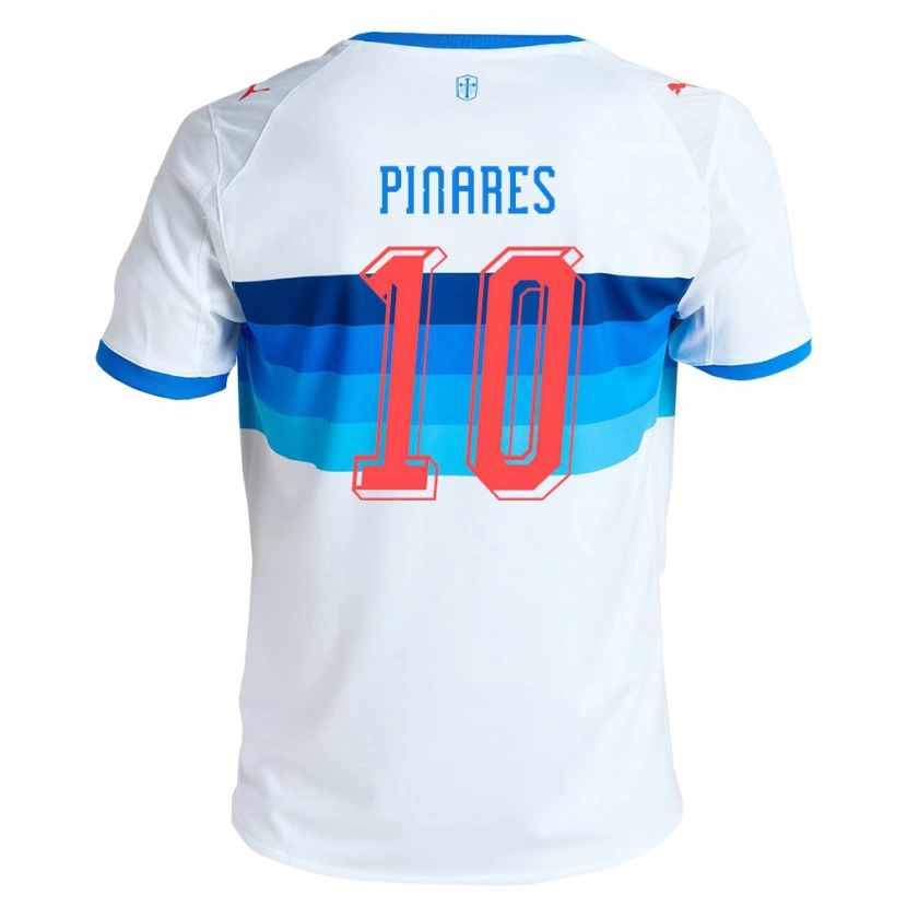 Danxen Heren Cesar Pinares #10 Wit Hemelsblauw Thuisshirt Thuistenue 2026/27 T-Shirt