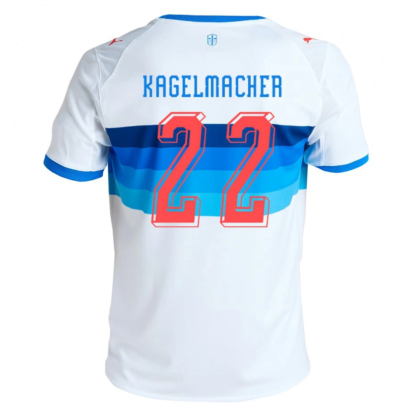 Danxen Heren Gary Kagelmacher #22 Wit Hemelsblauw Thuisshirt Thuistenue 2026/27 T-Shirt