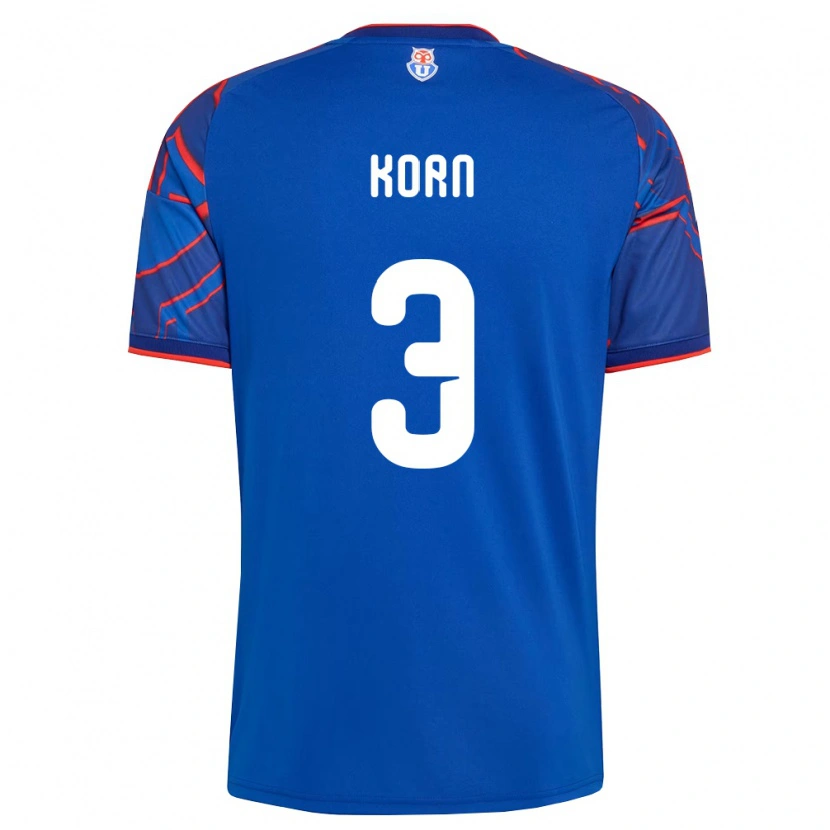 Danxen Heren Agustín Korn #3 Koninklijk Blauw Rood Thuisshirt Thuistenue 2026/27 T-Shirt