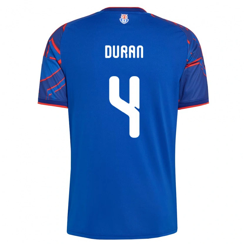 Danxen Heren Ignacia Durán #4 Koninklijk Blauw Rood Thuisshirt Thuistenue 2026/27 T-Shirt