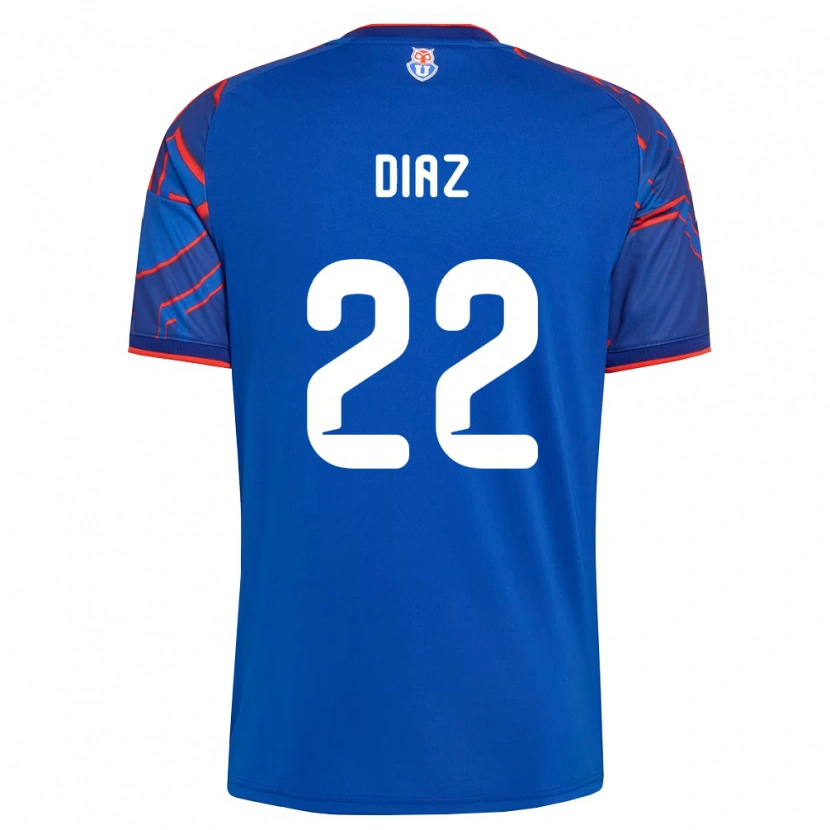 Danxen Heren Valentina Díaz #22 Koninklijk Blauw Rood Thuisshirt Thuistenue 2026/27 T-Shirt
