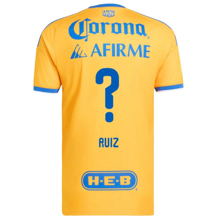 Danxen Heren Luis Ruiz #0 Geel Blauw Thuisshirt Thuistenue 2026/27 T-Shirt
