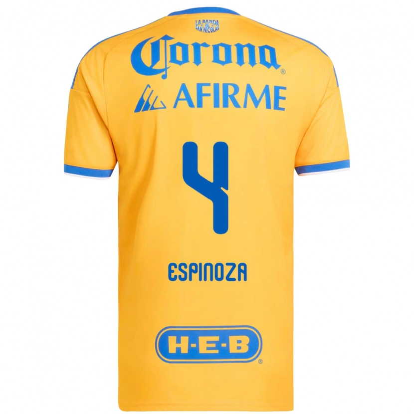 Danxen Heren Greta Espinoza #4 Geel Blauw Thuisshirt Thuistenue 2026/27 T-Shirt