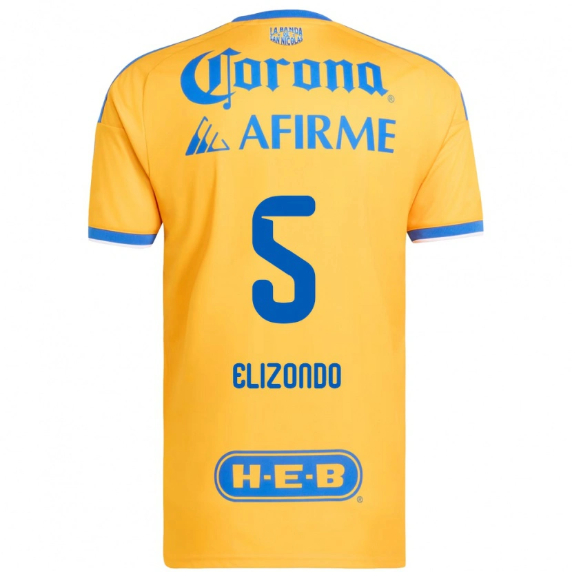Danxen Heren Fernanda Elizondo #5 Geel Blauw Thuisshirt Thuistenue 2026/27 T-Shirt