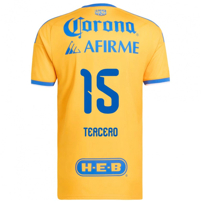 Danxen Heren Eduardo Tercero #15 Geel Blauw Thuisshirt Thuistenue 2026/27 T-Shirt