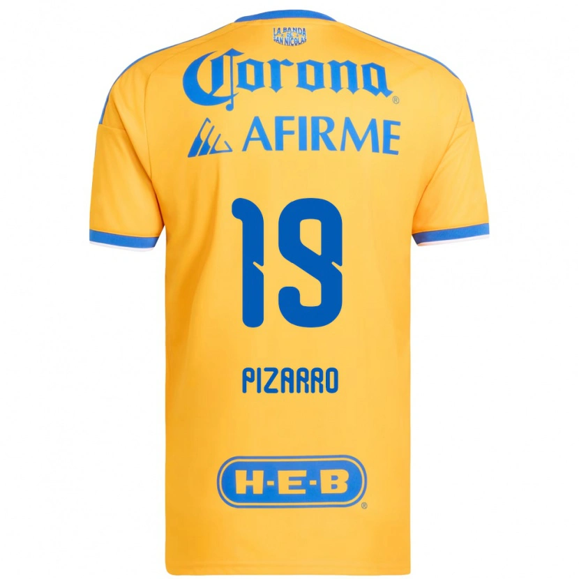 Danxen Heren Guido Pizarro #19 Geel Blauw Thuisshirt Thuistenue 2026/27 T-Shirt