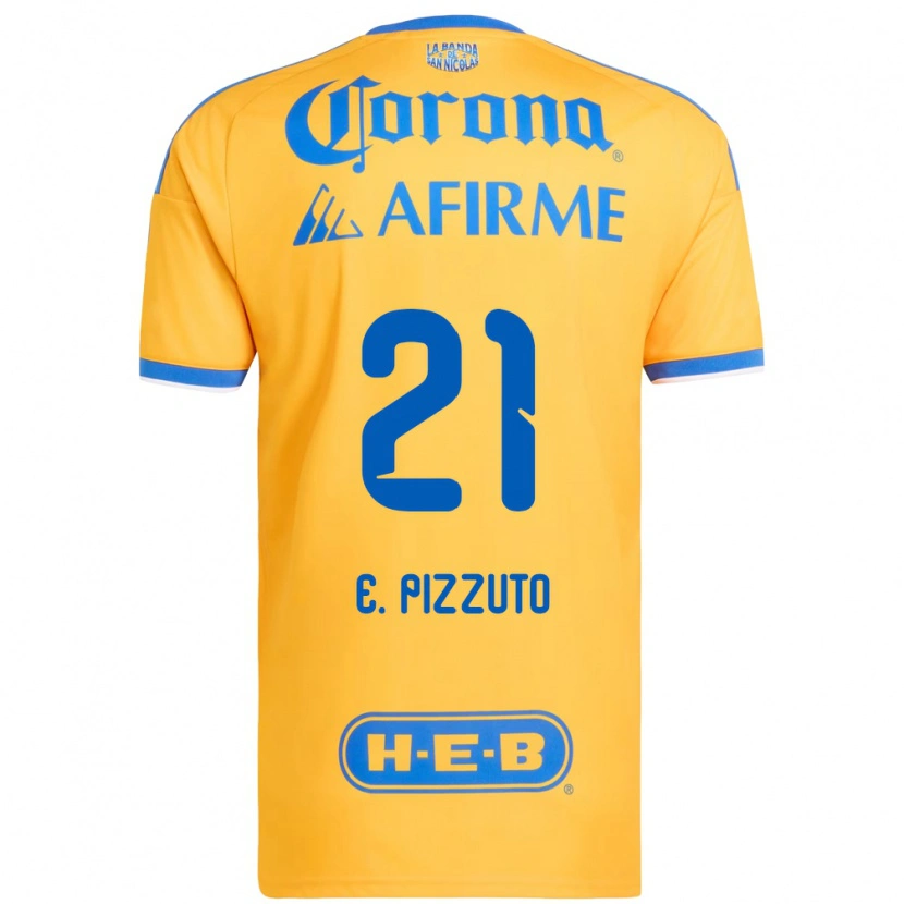 Danxen Heren Eugenio Pizzuto #21 Geel Blauw Thuisshirt Thuistenue 2026/27 T-Shirt