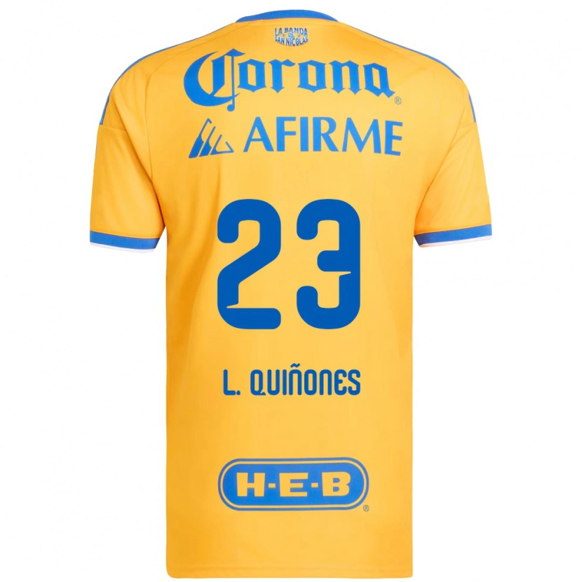 Danxen Heren Luis Quinones #23 Geel Blauw Thuisshirt Thuistenue 2026/27 T-Shirt