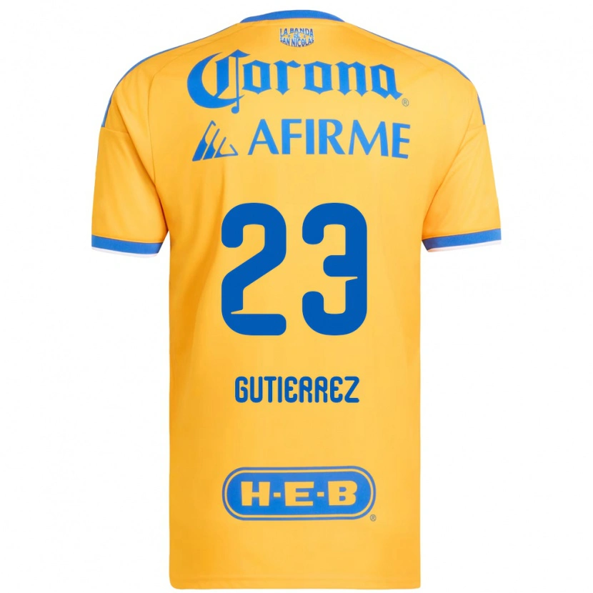 Danxen Heren Jana Gutierrez #23 Geel Blauw Thuisshirt Thuistenue 2026/27 T-Shirt