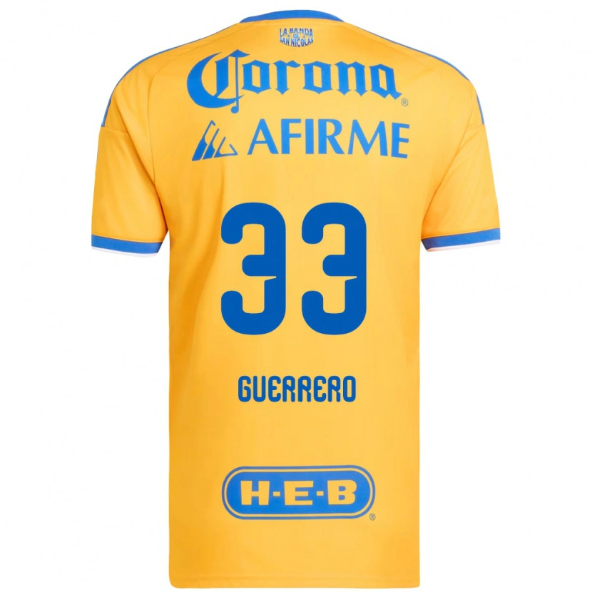 Danxen Heren Rafael Guerrero #33 Geel Blauw Thuisshirt Thuistenue 2026/27 T-Shirt