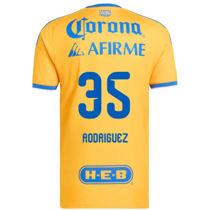Danxen Heren Osvaldo Rodríguez #35 Geel Blauw Thuisshirt Thuistenue 2026/27 T-Shirt