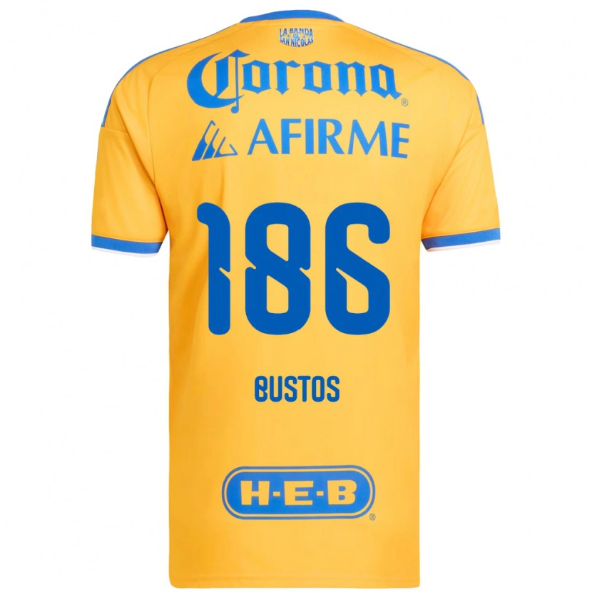 Danxen Heren Maximiliano Bustos #186 Geel Blauw Thuisshirt Thuistenue 2026/27 T-Shirt