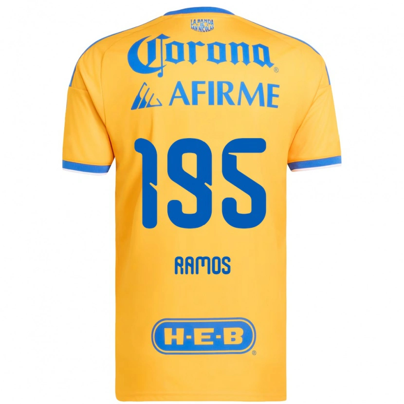 Danxen Heren Rodrigo Ramos #195 Geel Blauw Thuisshirt Thuistenue 2026/27 T-Shirt