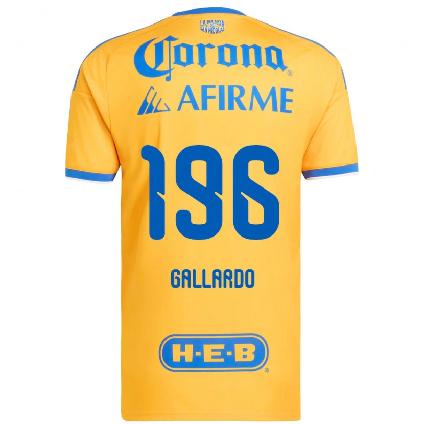 Danxen Heren Gael Gallardo #196 Geel Blauw Thuisshirt Thuistenue 2026/27 T-Shirt