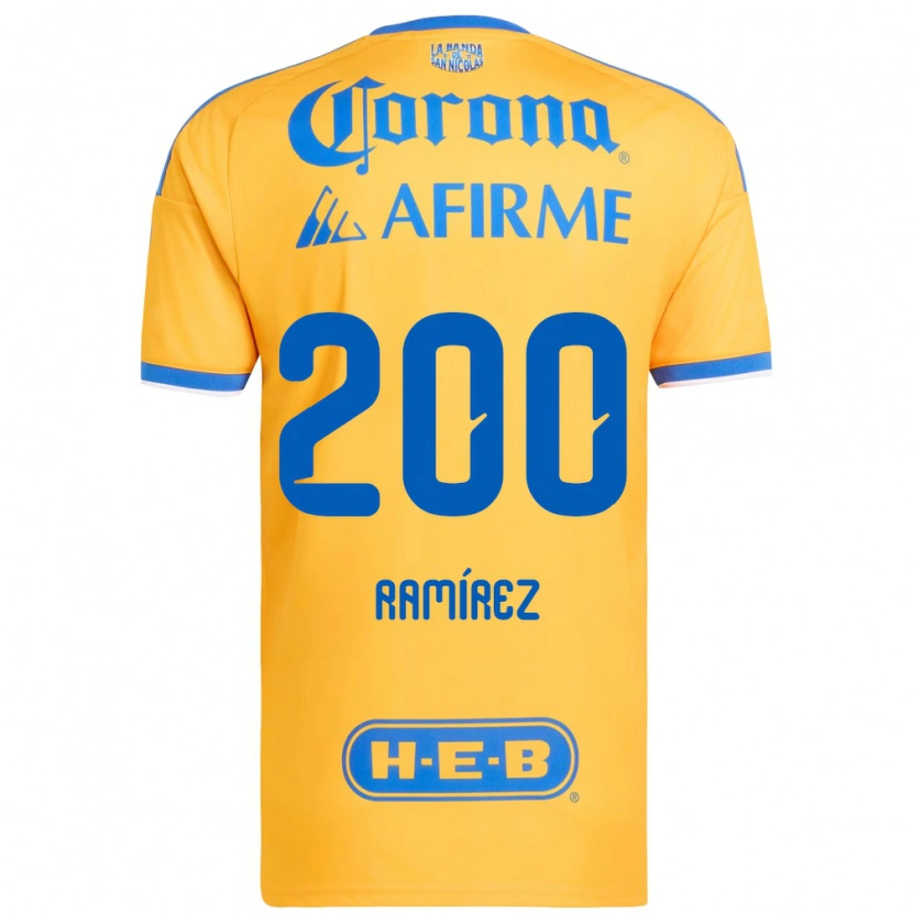 Danxen Heren Diego Ramírez #200 Geel Blauw Thuisshirt Thuistenue 2026/27 T-Shirt