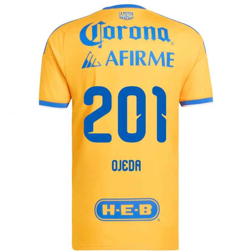 Danxen Heren Diego Ojeda #201 Geel Blauw Thuisshirt Thuistenue 2026/27 T-Shirt