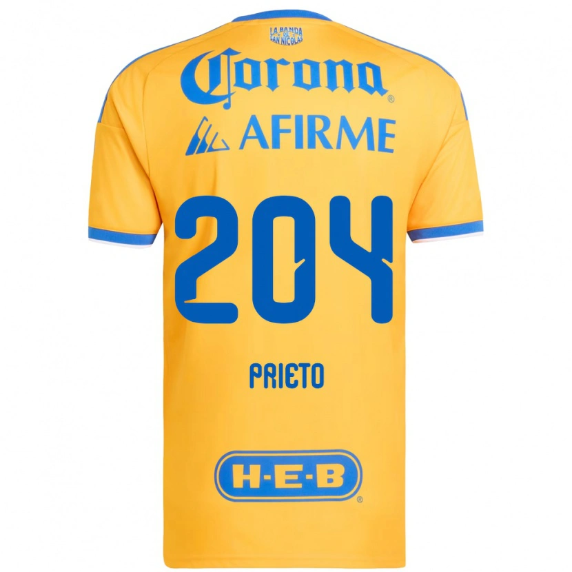 Danxen Heren Leonel Prieto #204 Geel Blauw Thuisshirt Thuistenue 2026/27 T-Shirt