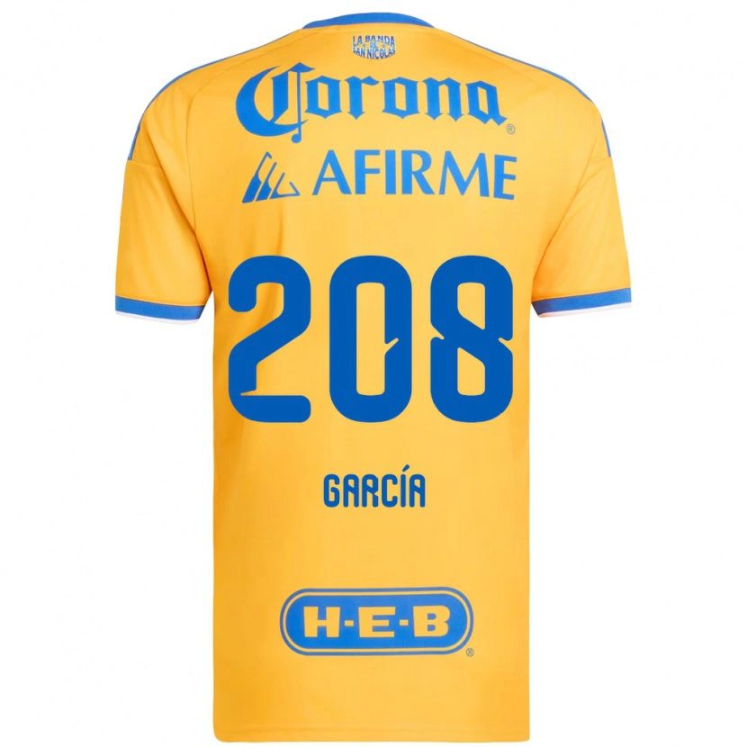 Danxen Heren Ángel García #208 Geel Blauw Thuisshirt Thuistenue 2026/27 T-Shirt