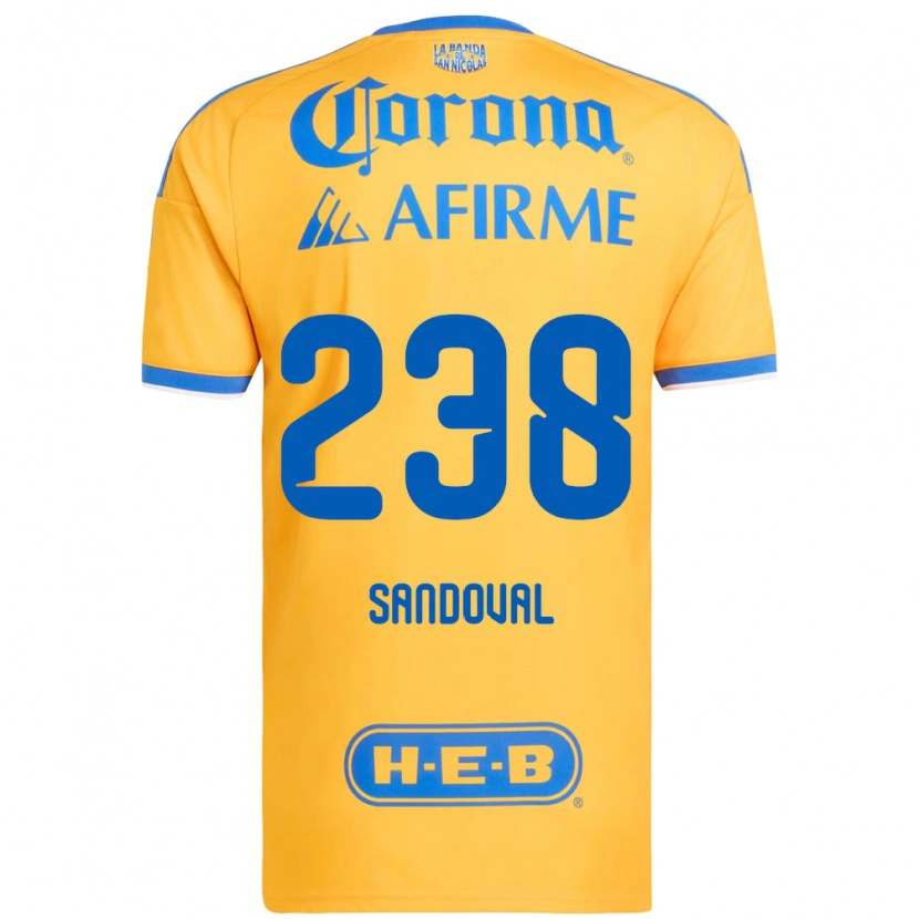 Danxen Heren Miguel Sandoval #238 Geel Blauw Thuisshirt Thuistenue 2026/27 T-Shirt