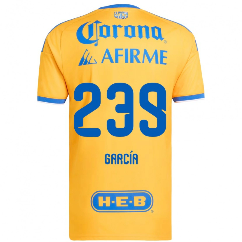 Danxen Heren Diego García #239 Geel Blauw Thuisshirt Thuistenue 2026/27 T-Shirt