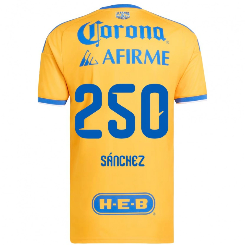 Danxen Heren Fernando Sánchez #250 Geel Blauw Thuisshirt Thuistenue 2026/27 T-Shirt