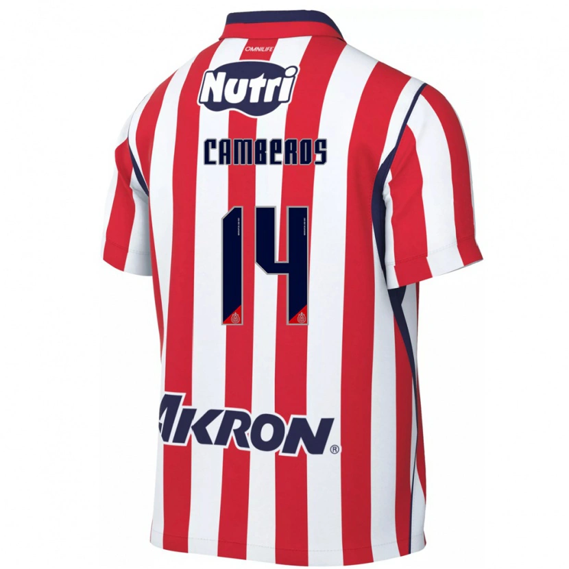 Danxen Heren Hugo Camberos #14 Rood Wit Thuisshirt Thuistenue 2026/27 T-Shirt