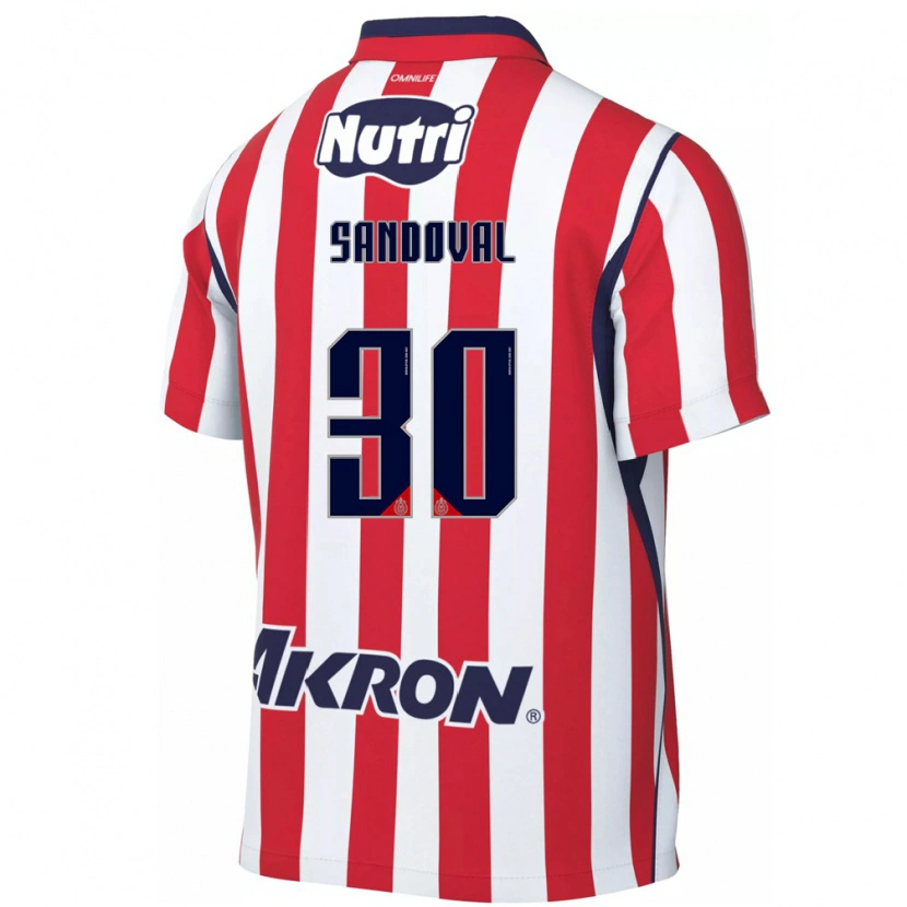 Danxen Heren Santiago Sandoval #30 Rood Wit Thuisshirt Thuistenue 2026/27 T-Shirt