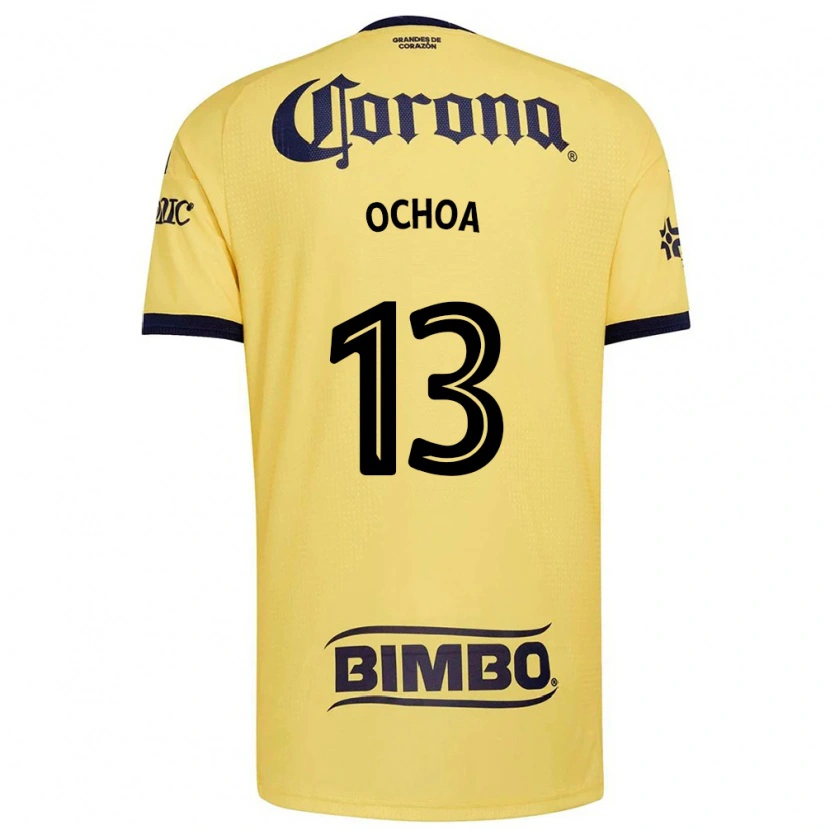 Danxen Heren Guillermo Ochoa #13 Geel Rood Zwart Thuisshirt Thuistenue 2026/27 T-Shirt