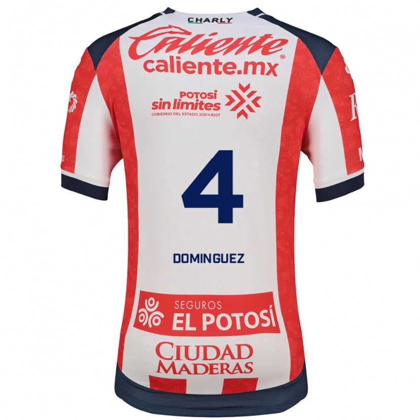 Danxen Heren Julio Cesar Dominguez #4 Rood Wit Zwart Thuisshirt Thuistenue 2026/27 T-Shirt