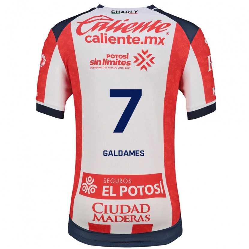 Danxen Heren Benjamín Galdames #7 Rood Wit Zwart Thuisshirt Thuistenue 2026/27 T-Shirt