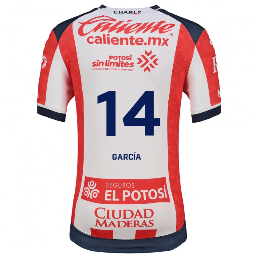 Danxen Heren Miguel García #14 Rood Wit Zwart Thuisshirt Thuistenue 2026/27 T-Shirt