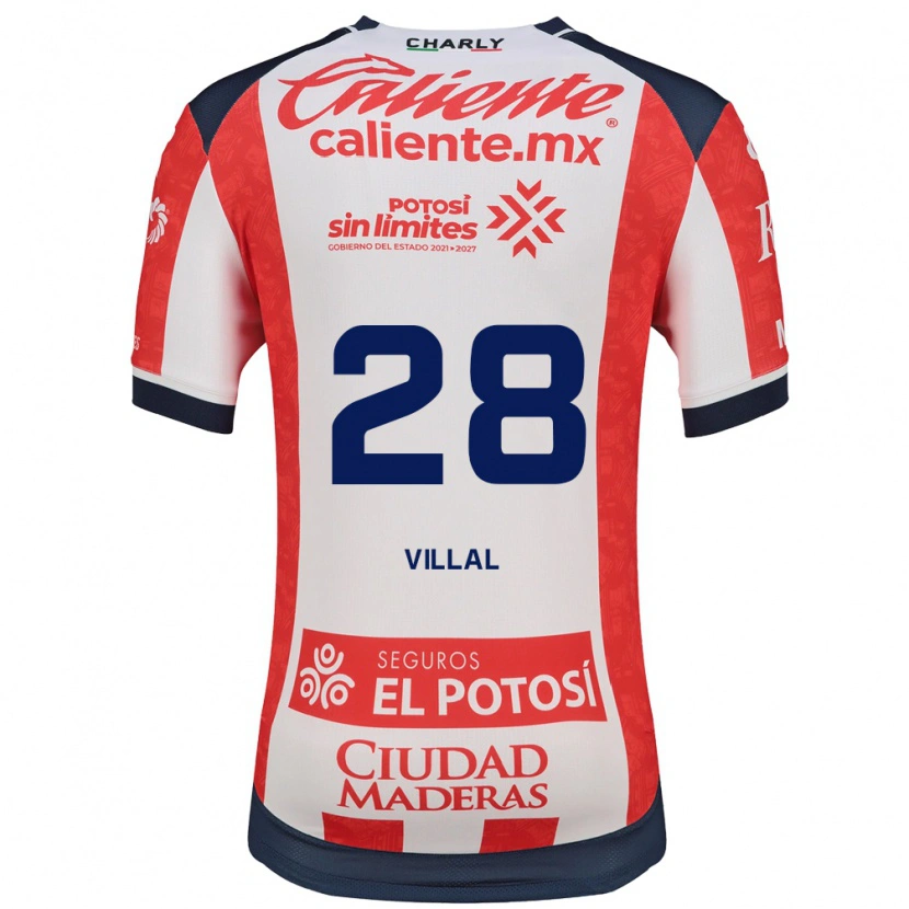 Danxen Heren Jonantán Villal #28 Rood Wit Zwart Thuisshirt Thuistenue 2026/27 T-Shirt