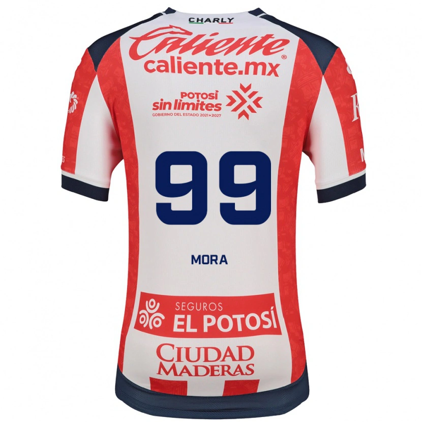 Danxen Heren Felipe Mora #99 Rood Wit Zwart Thuisshirt Thuistenue 2026/27 T-Shirt