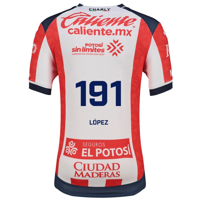 Danxen Heren Juan López #191 Rood Wit Zwart Thuisshirt Thuistenue 2026/27 T-Shirt