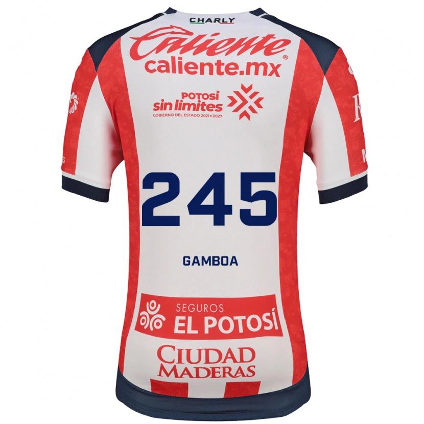 Danxen Heren Martín Gamboa #245 Rood Wit Zwart Thuisshirt Thuistenue 2026/27 T-Shirt