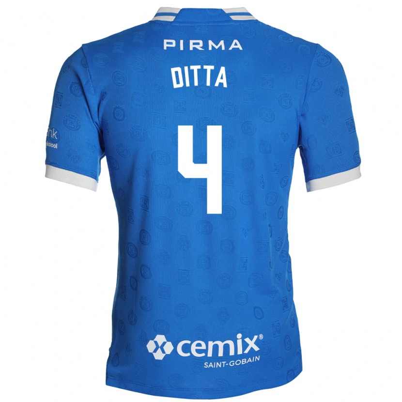 Danxen Heren Willer Ditta #4 Blauw Wit Rood Thuisshirt Thuistenue 2026/27 T-Shirt