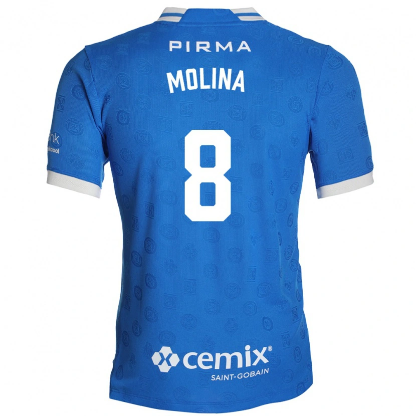 Danxen Heren Dalia Molina #8 Blauw Wit Rood Thuisshirt Thuistenue 2026/27 T-Shirt