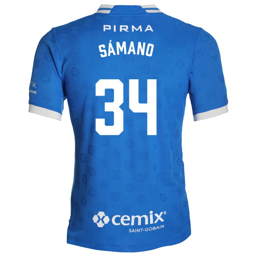Danxen Heren Leonardo Sámano #34 Blauw Wit Rood Thuisshirt Thuistenue 2026/27 T-Shirt