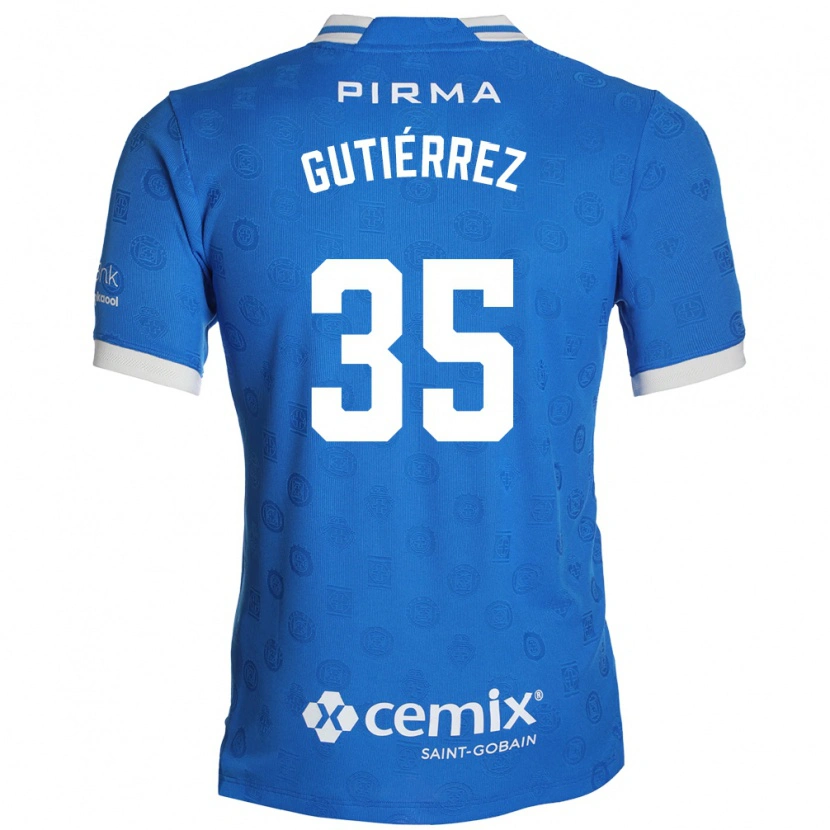 Danxen Heren Luis Gutiérrez #35 Blauw Wit Rood Thuisshirt Thuistenue 2026/27 T-Shirt