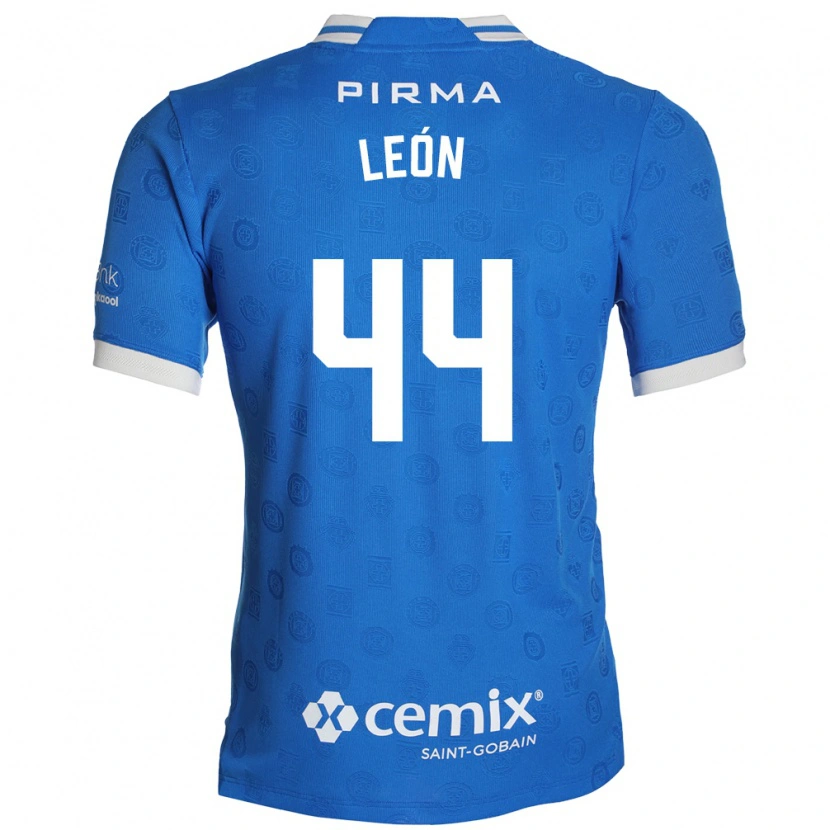 Danxen Heren Cristhian León #44 Blauw Wit Rood Thuisshirt Thuistenue 2026/27 T-Shirt