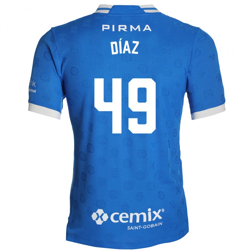 Danxen Heren Josué Díaz #49 Blauw Wit Rood Thuisshirt Thuistenue 2026/27 T-Shirt