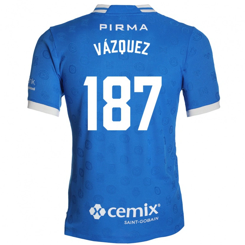 Danxen Heren Cristian Vázquez #187 Blauw Wit Rood Thuisshirt Thuistenue 2026/27 T-Shirt