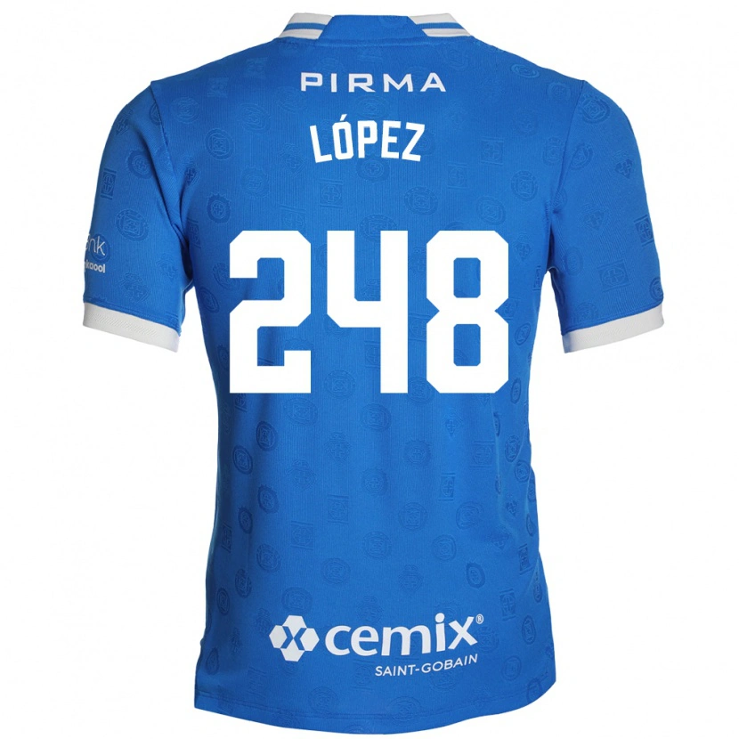 Danxen Heren Ernesto López #248 Blauw Wit Rood Thuisshirt Thuistenue 2026/27 T-Shirt
