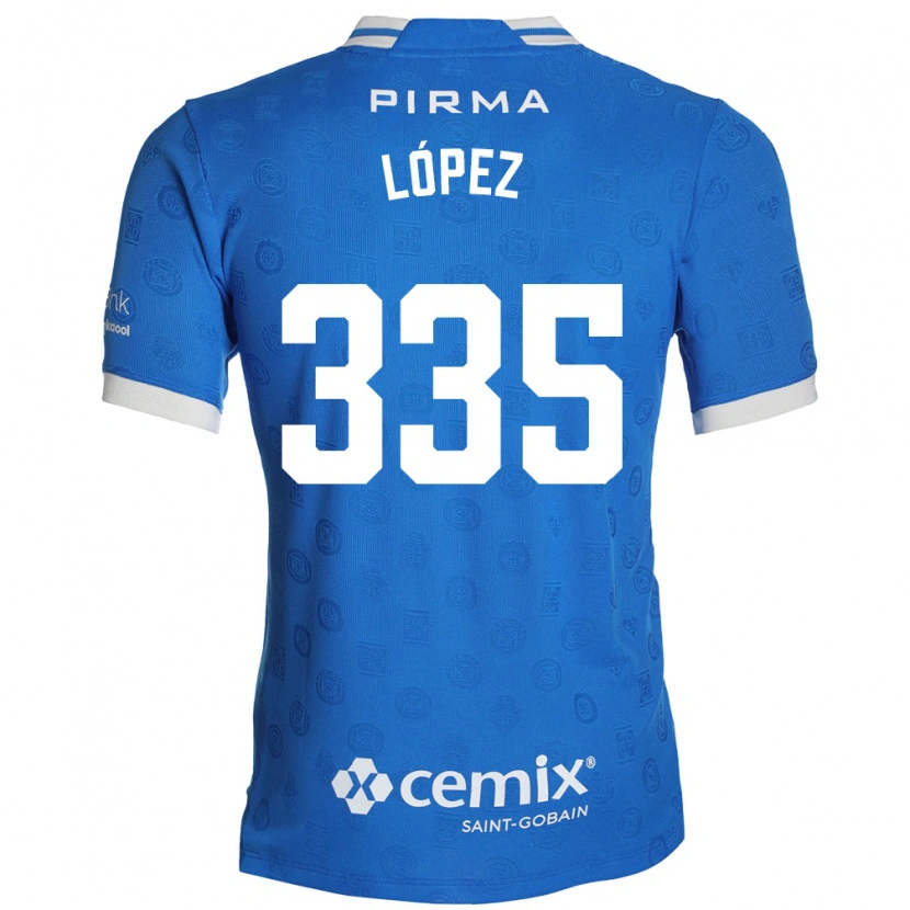 Danxen Heren Alfredo López #335 Blauw Wit Rood Thuisshirt Thuistenue 2026/27 T-Shirt