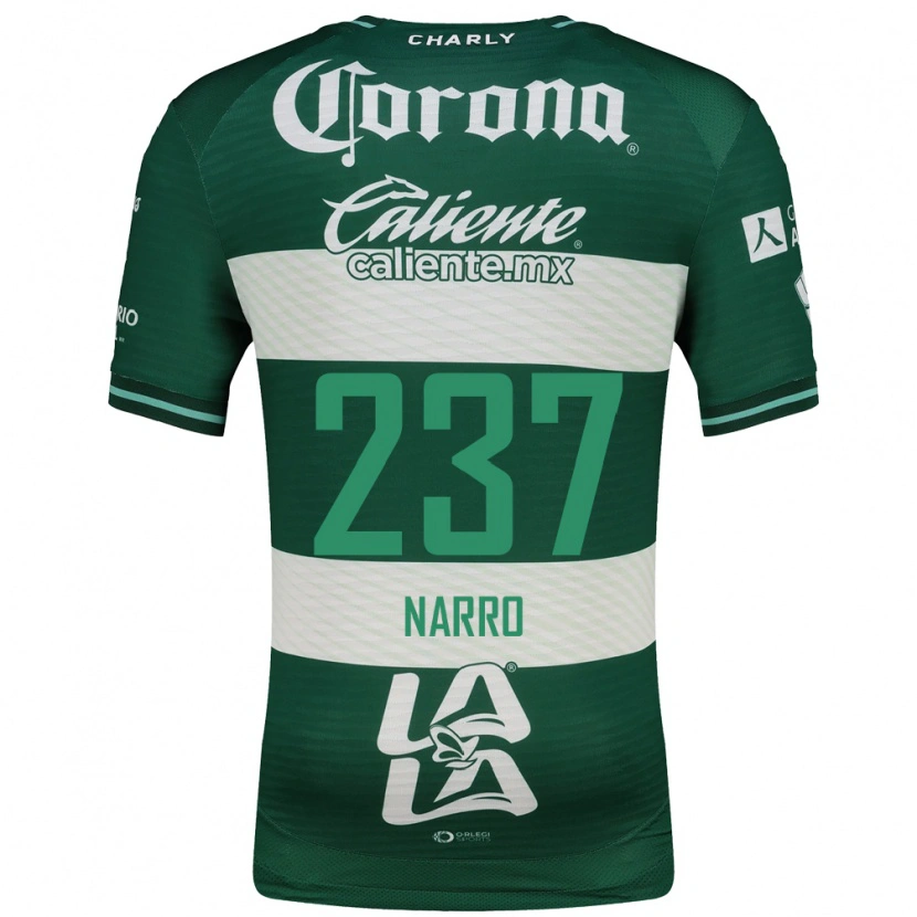 Danxen Heren Ernesto Narro #237 Groen Wit Thuisshirt Thuistenue 2026/27 T-Shirt