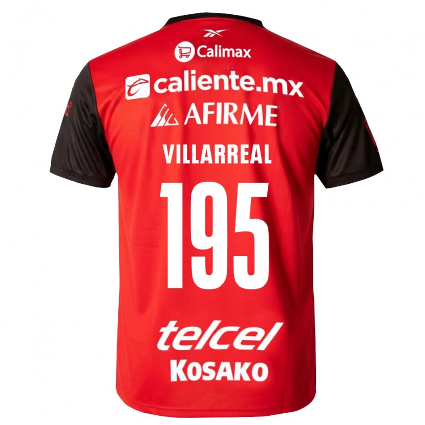 Danxen Heren Óscar Villarreal #195 Zwart Rood Thuisshirt Thuistenue 2026/27 T-Shirt